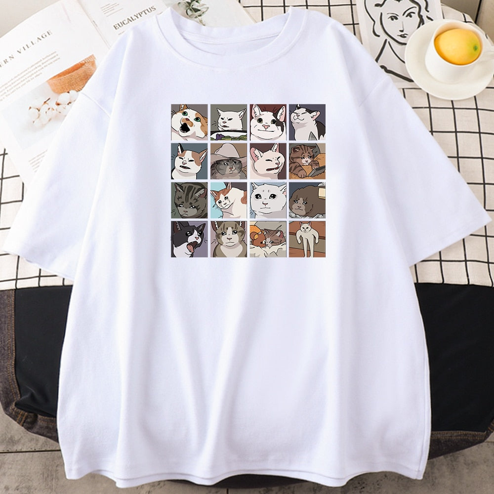 Animal Dog Cat Print T Shirt